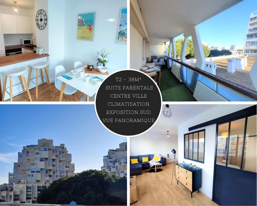 Apartament Grand Voile - Hyper Centre, Climatisation, Vue Panoramique Sur L'Architecture De La Grande Motte Zewnętrze zdjęcie